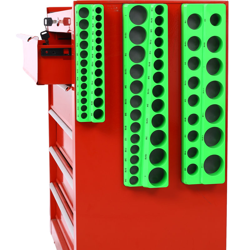 3 Pieces Magnetic Socket Holder Organizer Set, Green