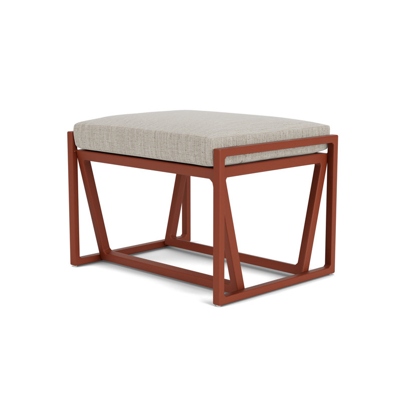 Summit Outdoor Ottoman, Ivory, Friendly Flax