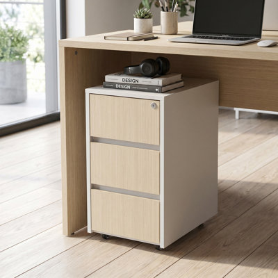 Okeysen Slim 3-Drawer Mobile File Cabinet