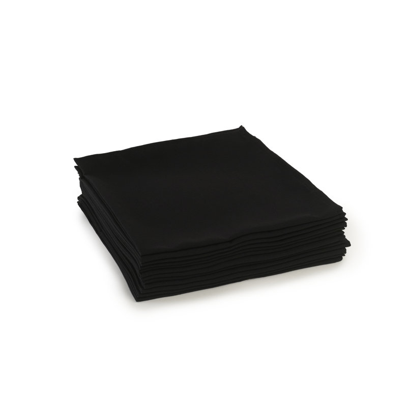 Polyester Square Napkin, Black