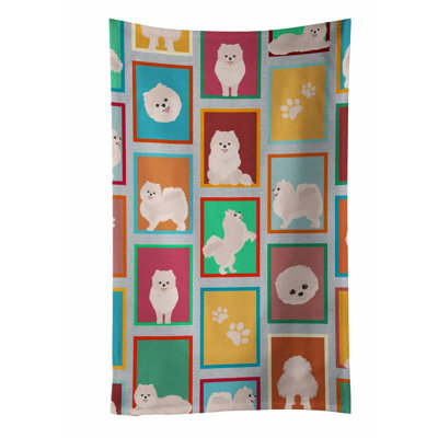 Pomeranian Bliss: Versatile White Kitchen & Bath Towels