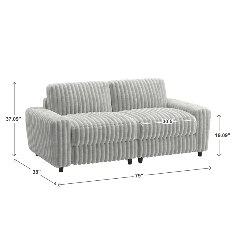 Canapé Lirien, H 37,09 po x l 80 po x P 39 po, 2