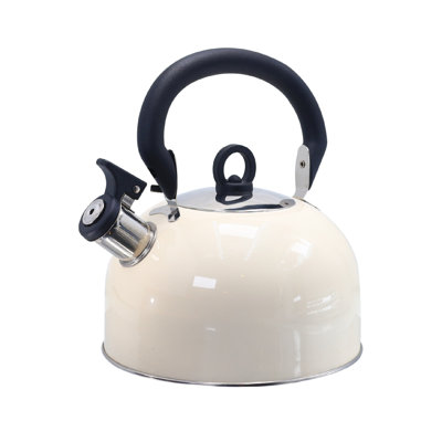 Buckingham Camping Whistling Kettle Stainless Steel with Heat-Resistant Handle 2.5 Litres