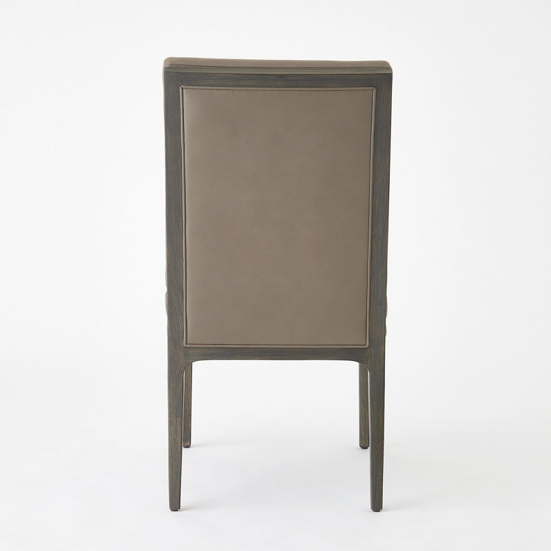 Leather Dining Chair, Gray
