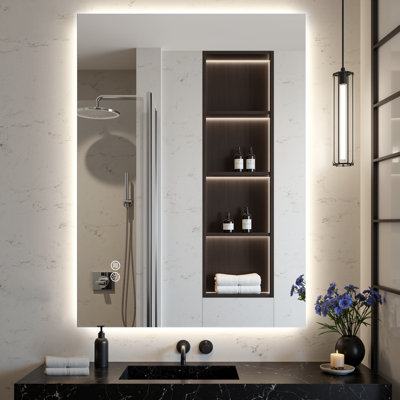 Lunara UL Certified Frameless Backlit LED Bathroom Vanity Mirror , Anti Fog Temper Glass 3 Year Warranty