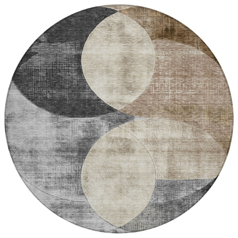 Tapis intérieur / extérieur lavable en machine Cicel ACN1140, Rond 8 pi