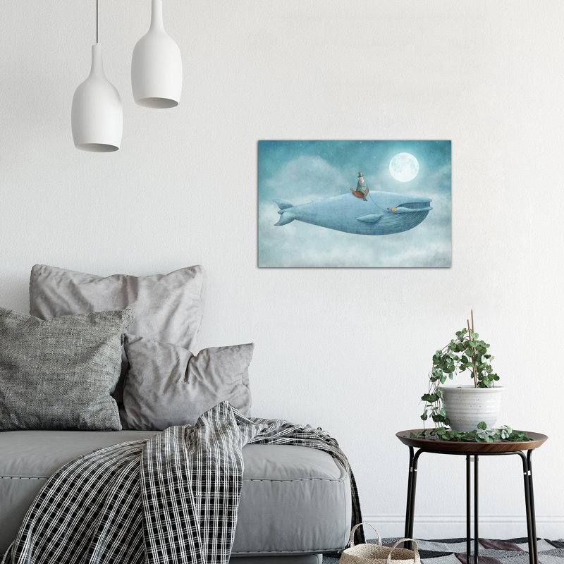 " Whale Rider " by Eric Fan, 26" H x 40" W x 1.5" D