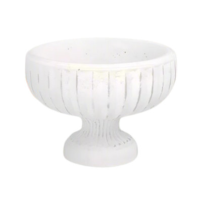 Cement Low Urn Washed Finish White