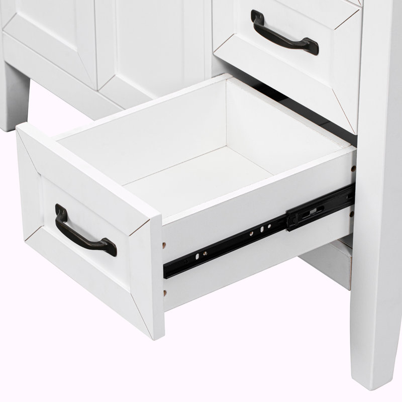 35,5 base de meuble-lavabo simple seulement, Blanc