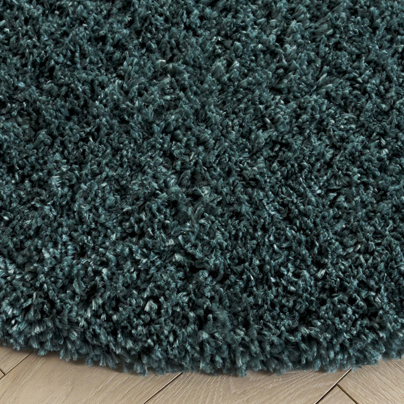 Wawona Shag 800 Performance Solid Color Rug, Round 6'7"