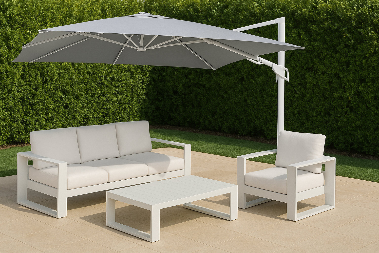 gray rectangle patio umbrella Garvee 15' Large with Base, Outdoor Double-Sided Rectan coated steel pole (1.5 in Aok Garden 10x6.5FT Rectangular Patio