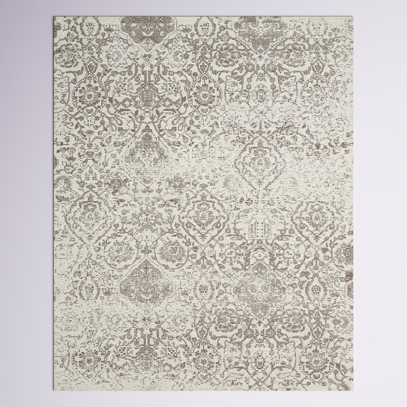 Basham Damask Indoor Rug, Rectangle 8' x 10'