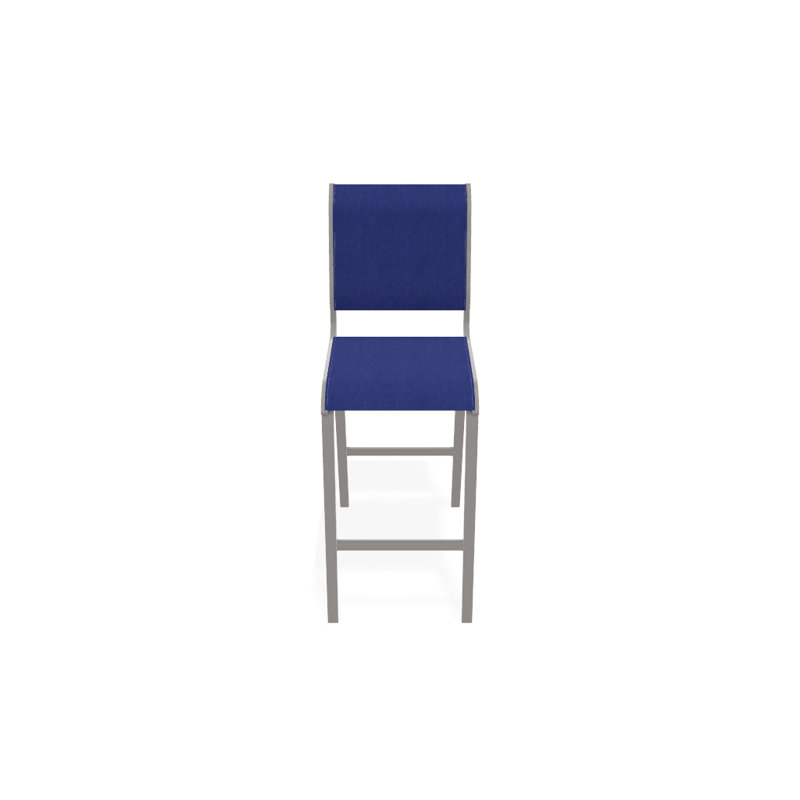 Tabouret de bar 29,5 po Holna, Atlantis bleu royal Sunbrella®, Gris chaleureux texturé