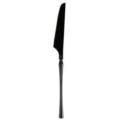 Couteaux jetables en plastique noir Ecoqualité Infinity Collection 128 invités