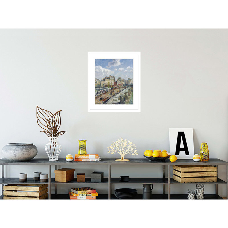 «The Pont-Neuf Paris» par Camille Pissarro, impression giclée sur cadre, H 26,86 po x l 23,5 po