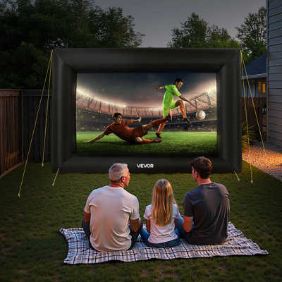 Inflatable Movie Screen, Inflatable Projector Screen with Portable Storage Bag, 16:9 Easy Set Up Movie Projection for Outdoor Backyard, Home Theatre, Theme Party