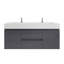 Ensemble de meuble-lavabo mural double 60 po Babajide-663310710