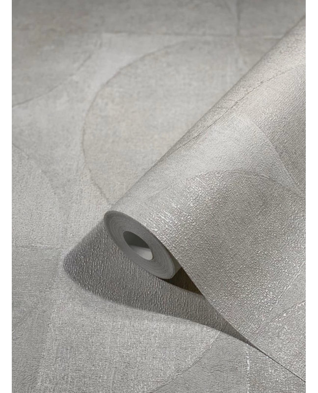 Rouleau de papier peint texturé, Gris / argent / beige