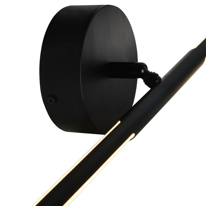 24" Integrated LED Wall Light in Black Finish – Modern Indoor Sconce, Black