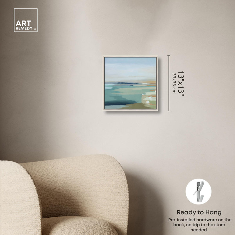 «Mixed Oceans», reproduction d'art sur toile par Art Remedy, H 12 po x l 12 po, Toile tendue avec châssis
