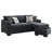 Modern Sleeper Sectional Sofa with Chaise Lounge
