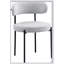 Ensemble de 2 chaises de salle à manger rembourrées en tissu Contemporary avec structure en métal durable pour un confort et un style modernes