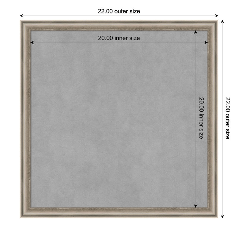 Tableau magnétique Eiten Salon Scoop Pewter, H 22 po x l 22 po