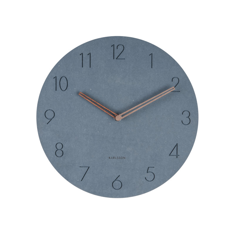 Dura Wood Wall Clock, Blue