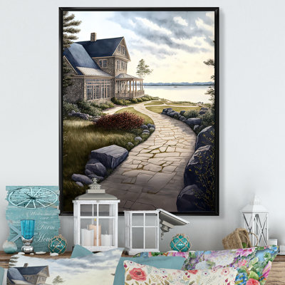 Charmant chalet sur l'eau II - reproduction sur toile