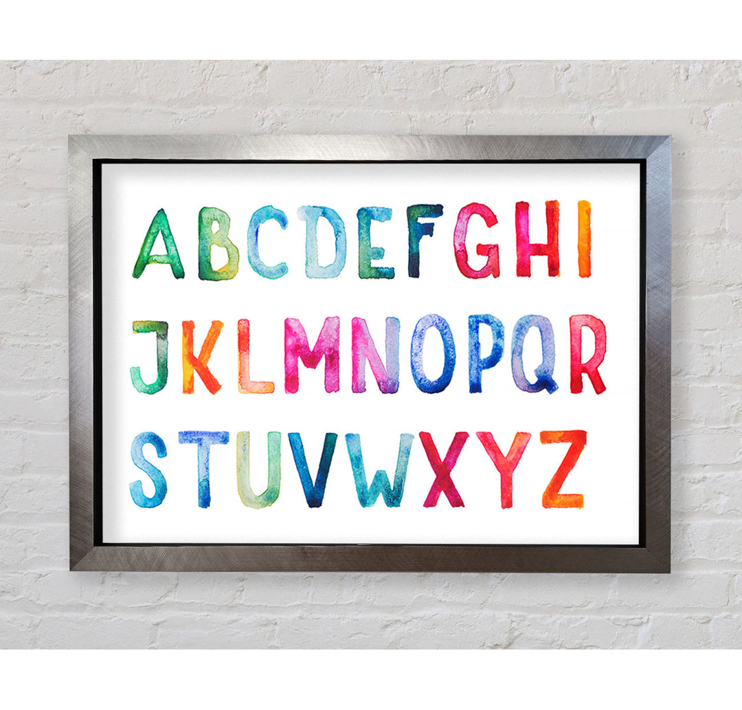 Regenbogen Alphabet Gerahmter Druck Wandkunst