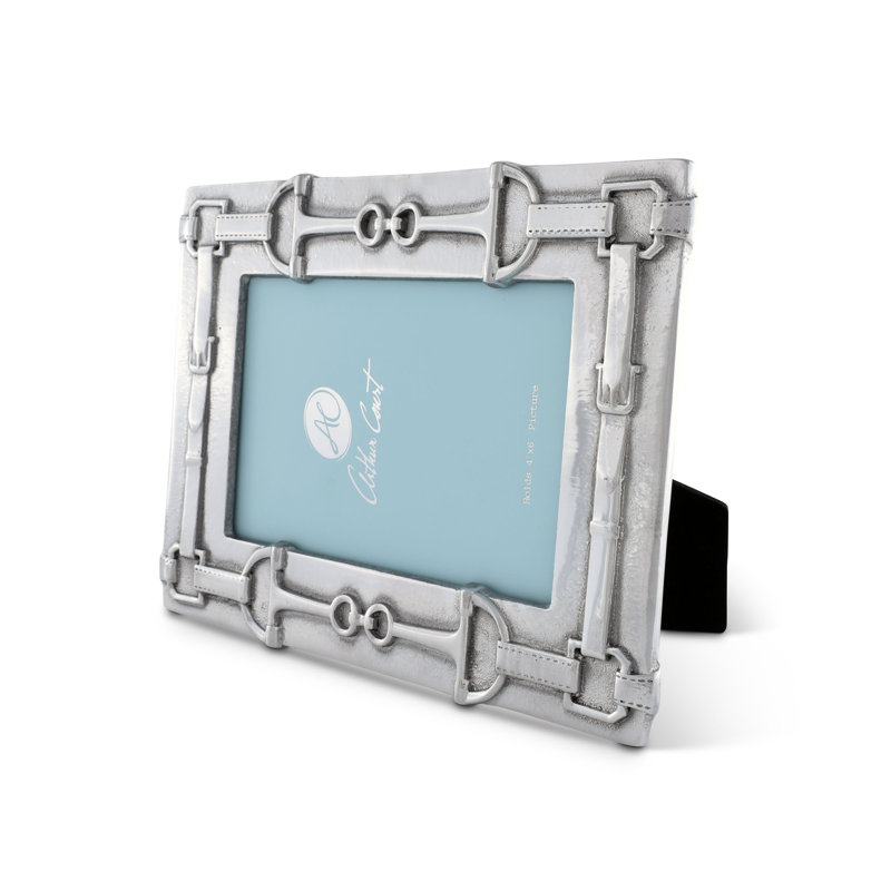 Equestrian Silver Metal Embossed Picture Frame