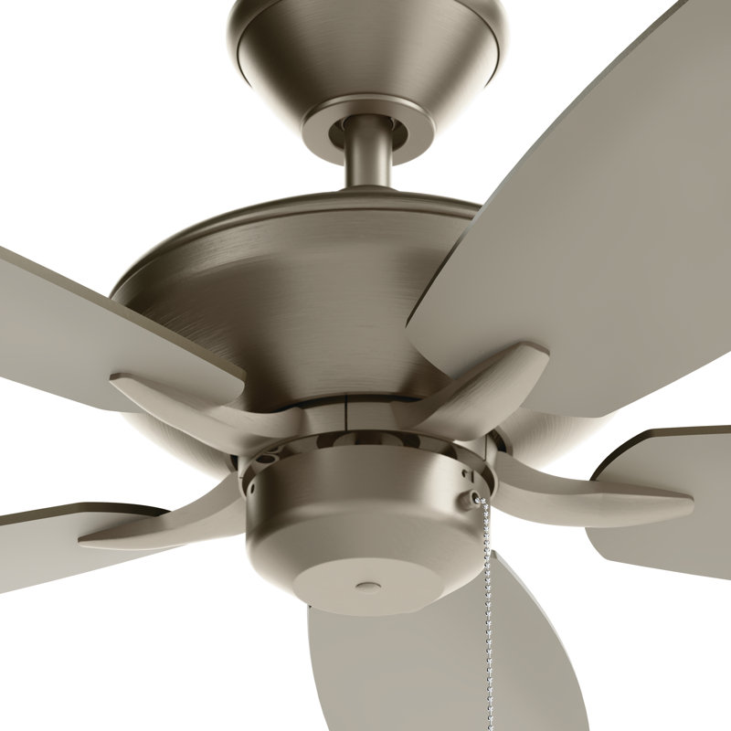 52'' Ceiling Fan, Brushed Nickel with Black Blade