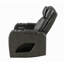 Fauteuil inclinable électrique en cuir synthétique gris foncé Taddeo avec appui-tête électrique, USB, chargeur sans fil et DEL