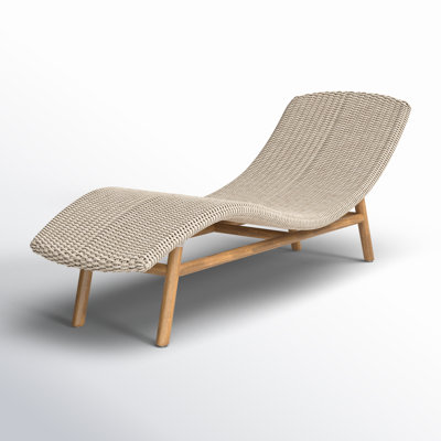 Janine 24'' Outdoor Teak Chaise Lounge