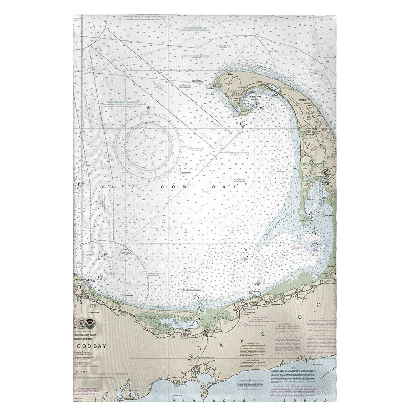 Serviette de la main cape cod bay, ma map nautique Gerald