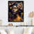 Impression noire sur toile encadrée