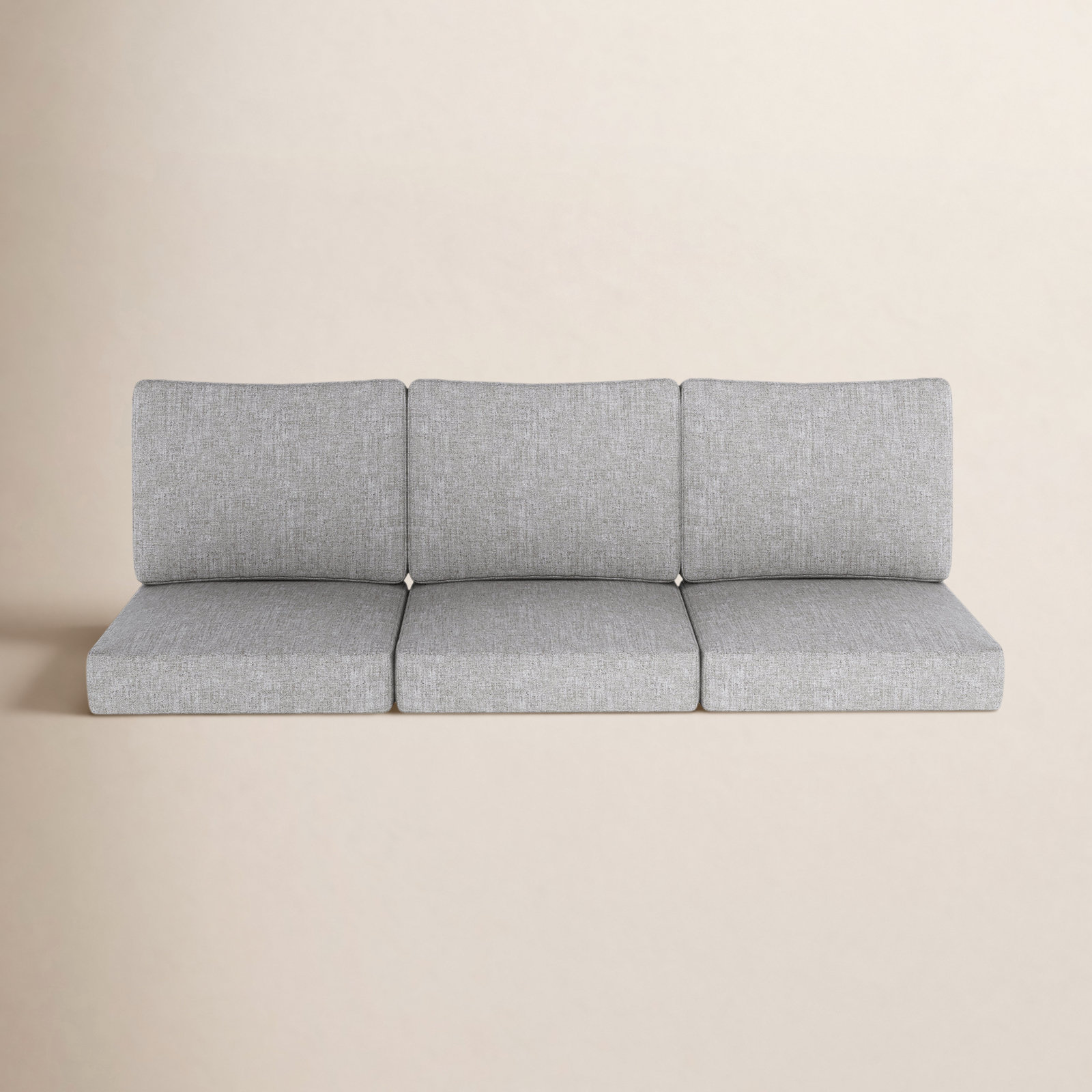24" Sunbrella® Sofa Seat and Back Cushion, Canvas Granite Sunbrella® Canvas