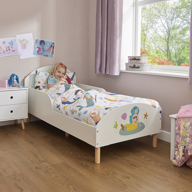 Kids White Toddler Bed – Mermaid