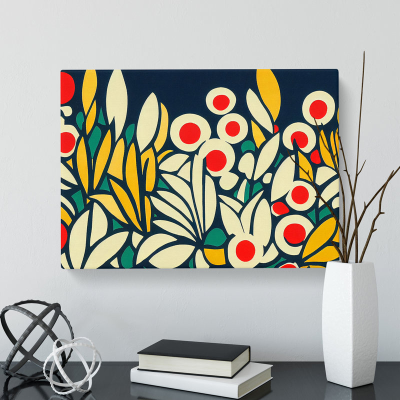 Flower Market Abstract - Wrapped Canvas Print