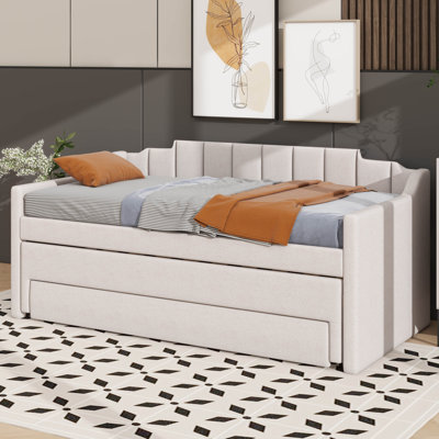 Twin Padded Daybed With Trundle & Three Roomy Drawers