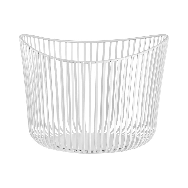 Modo Steel Storage Basket, White