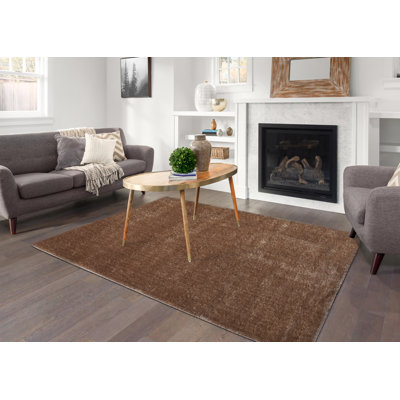 Brodowski Solid Colour Shag Area Rug