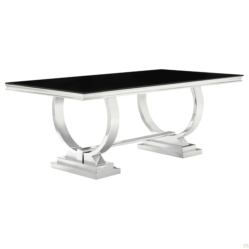 Table de salle à manger Mercy, Noir