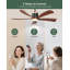 Ventilateur de plafond à intensité variable de 52 po avec lumières et minuterie réversible 3ccT -609589061