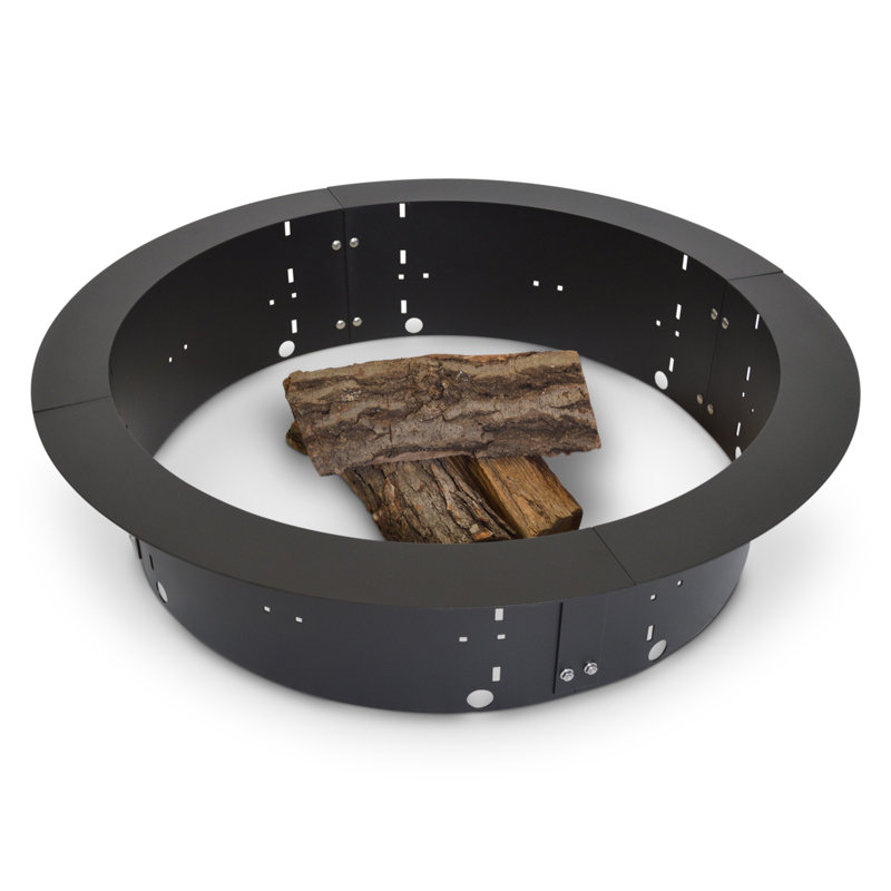 31" Black Powder Coat Round Stainless Steel Fire Pit