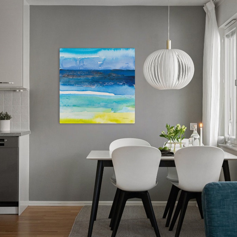 Tide Dreams I, art abstrait contemporain, H 32 po x l 32 po