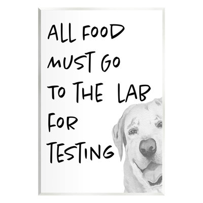 «Food To Lab For Testing For Funny Dog Giclee Art» par Elizabeth Medley