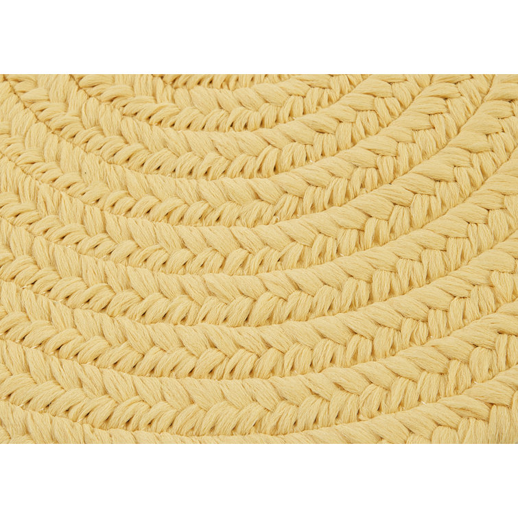 Tapis tressé jaune Allardt