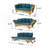 Expandable Outdoor Couch, Patio Couch With Adjustable Armrests, Outdoor Convertible Sofa With Removable Cushions&Pillows-2146000777-2146000779