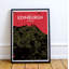 Edinburgh City Map - No Frame Print-117348997